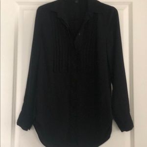 J Crew Polyester pleat button up blouse